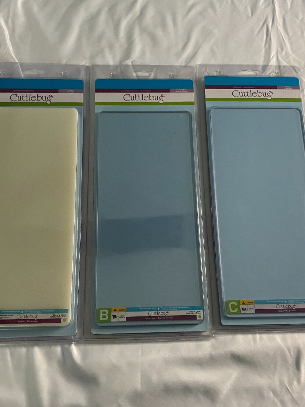 Cuttlebug A B C 6x13 Cutting Plates & Adapter Set